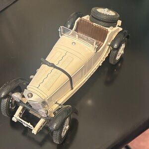 Classic Vintage Toy Car Model - Mercedes SSK Cream and Black
